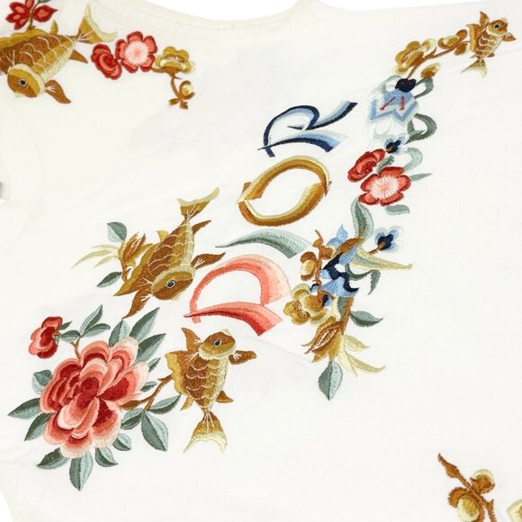 Christian Dior Vintage 2002 Goldfish Floral Embroidery Tank Top #38 [106424] - Picture 9 of 14